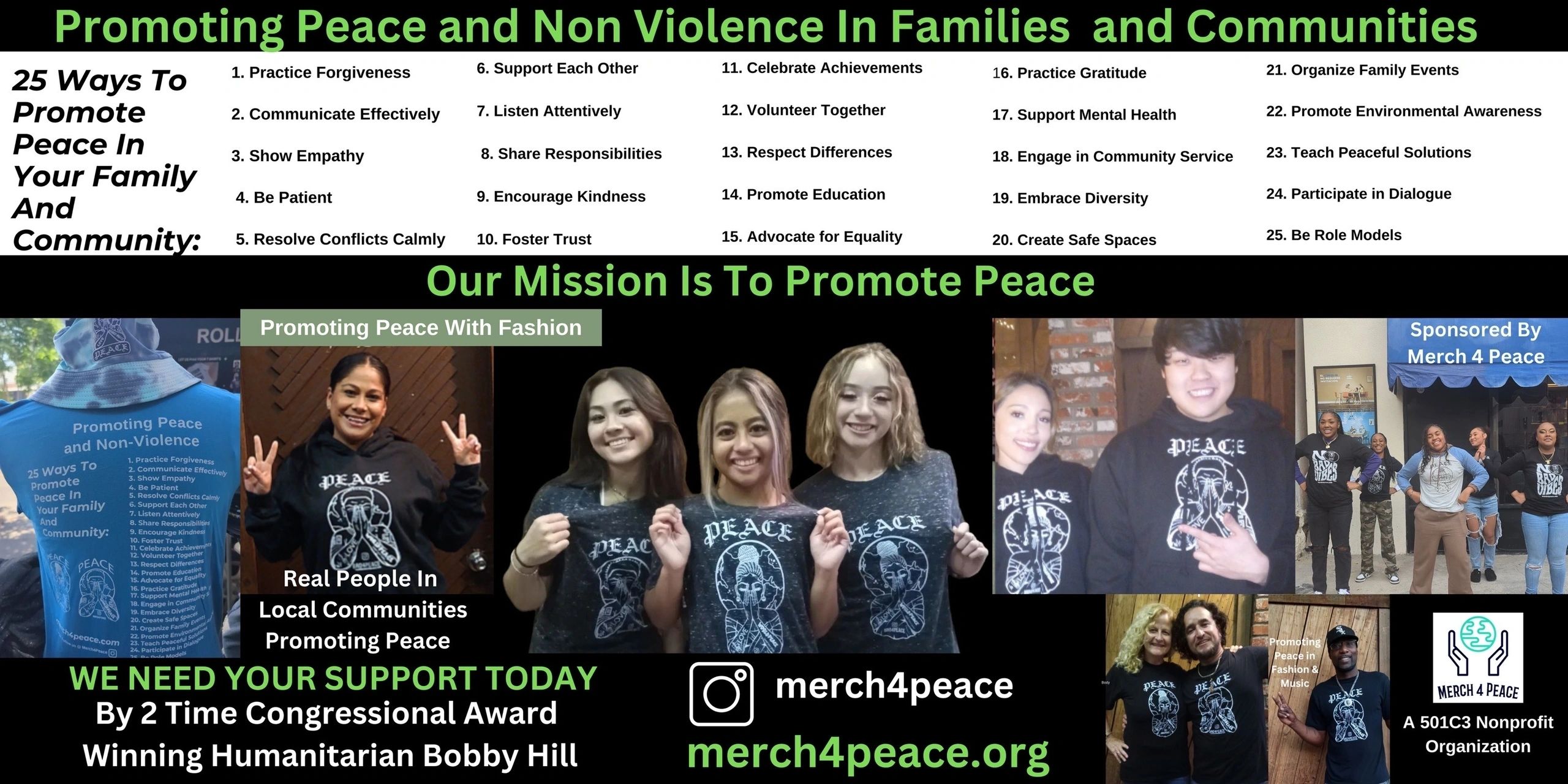 Merch 4 Peace — Promoting Peace Through Fashion